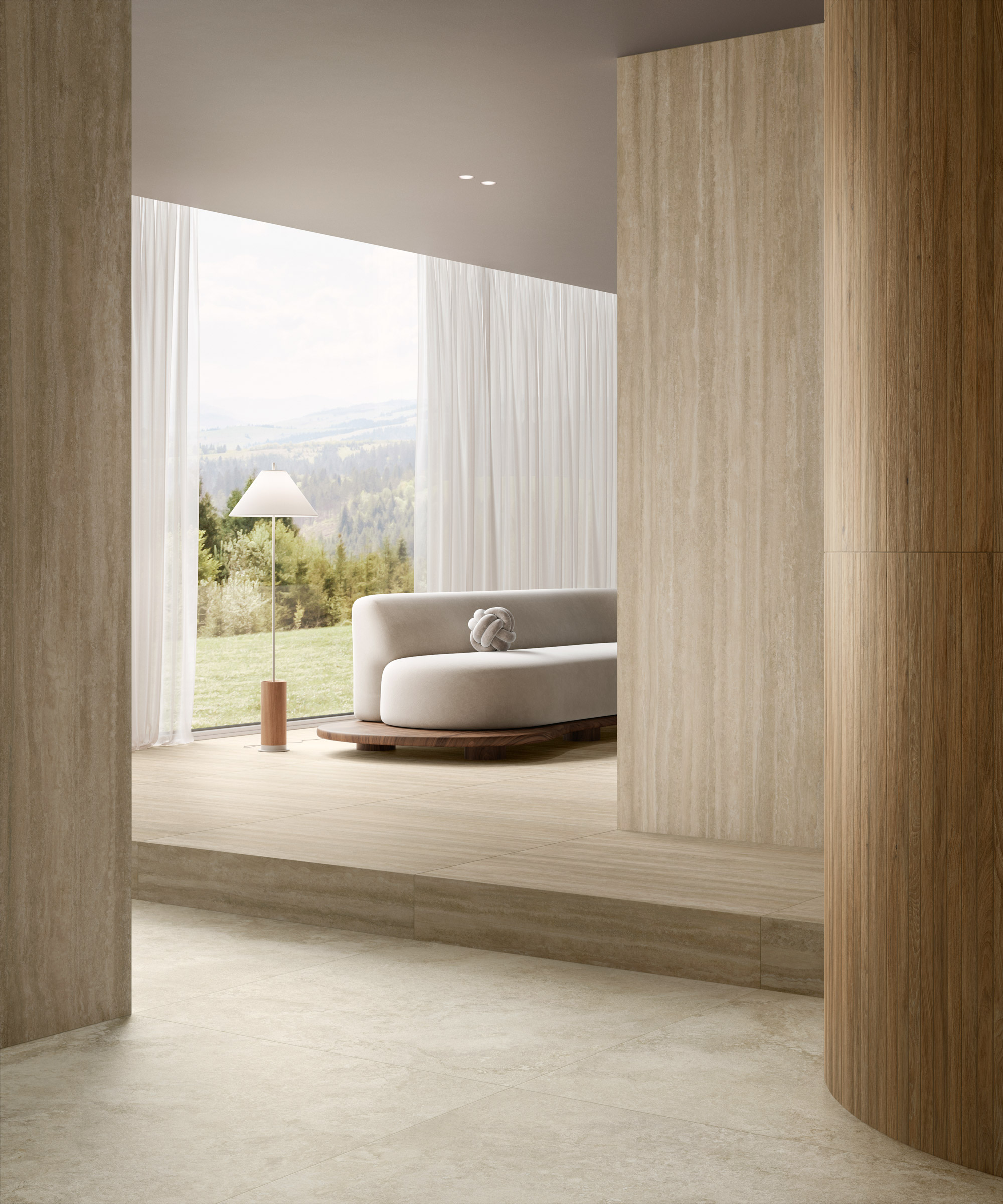 Porcelanato Esmaltado Place POL 120x120 C - stone floor