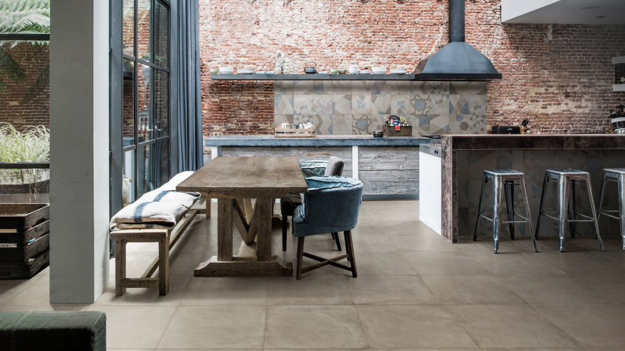Loft concrete look industrial ceramic tiles