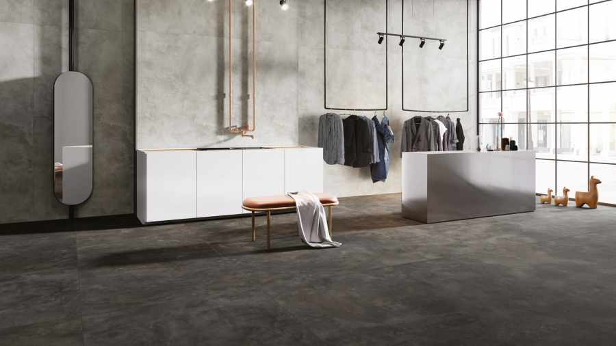 Retail store contemporary design floors and walls