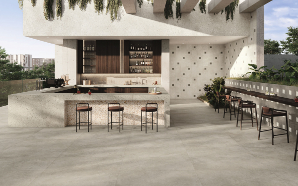 Caesar Civic large-format porcelain floor surface non-porous finish under