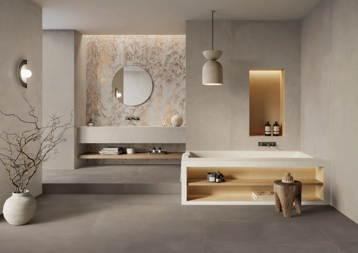 CAESAR lancio Prima Concrete 120x278 Lead 120x120 Sienna 120x120 BAGNO SITO4