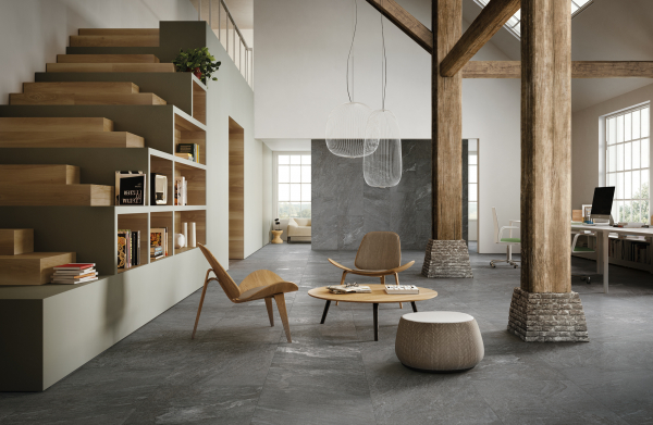 Loft inspiration wood and quartzite look