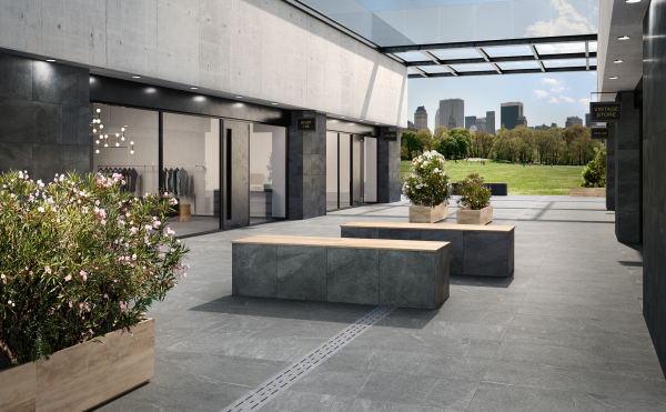 New York commercial space exterior outdoor tiles